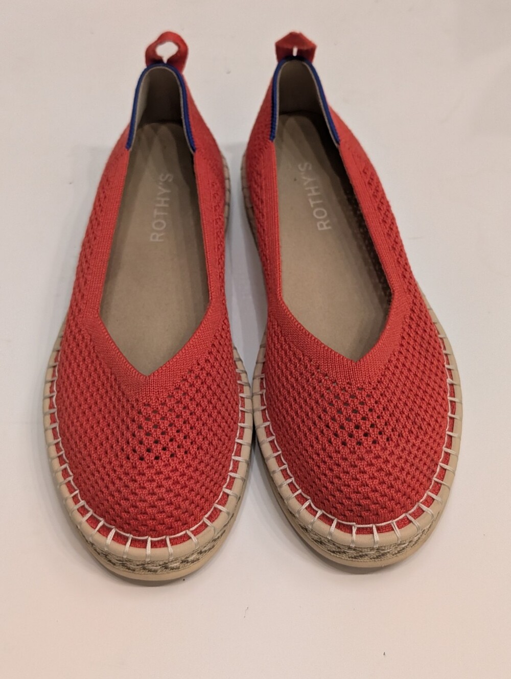 Rothy’s Women's 8 The Espadrille Red Flats Slip On Shoes